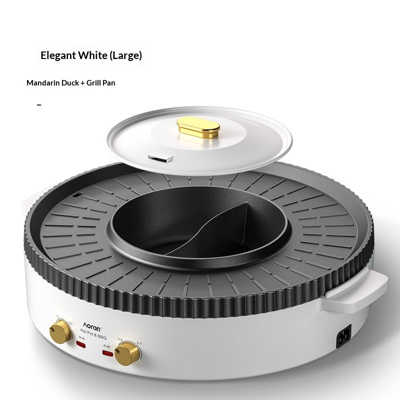Multi-functional Hot Pot And Grill Combo Electric Barbecue Grill