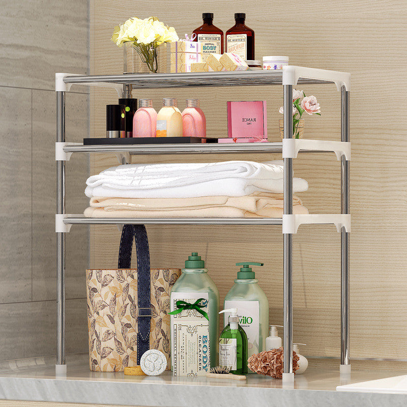 Multi-Purpose Kitchen and Bathroom Microwave Shelf Organizer