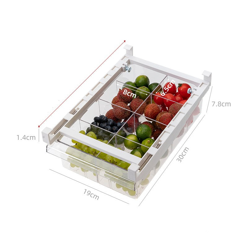 Adjustable Kitchen Refrigerator Pull-Out Storage Rack Organizer