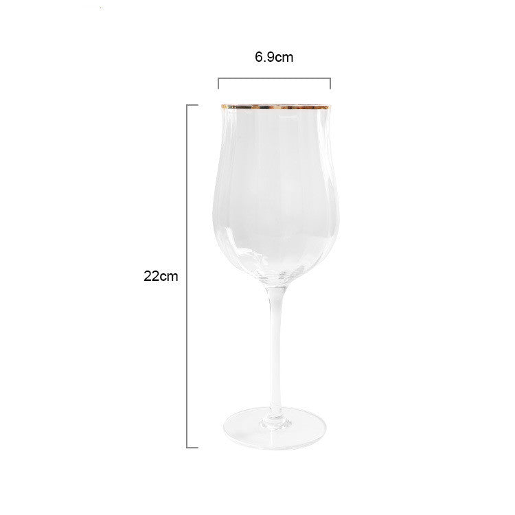 Tulip Ribbed Crystal Cocktail and Juice Glass Set