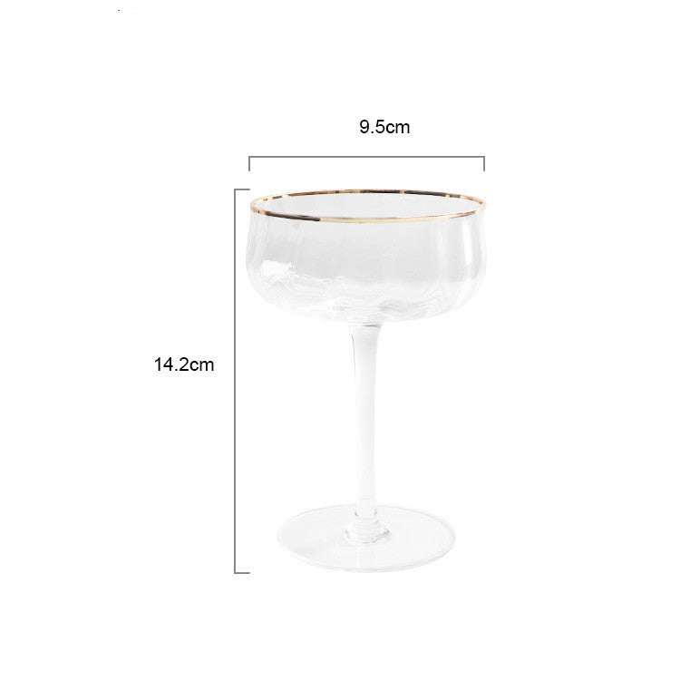 Tulip Ribbed Crystal Cocktail and Juice Glass Set