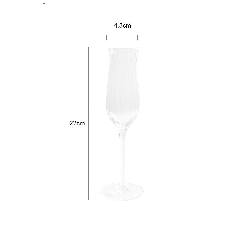 Tulip Ribbed Crystal Cocktail and Juice Glass Set