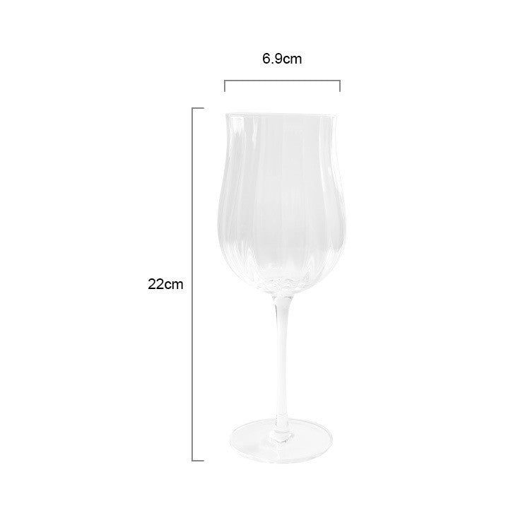 Tulip Ribbed Crystal Cocktail and Juice Glass Set