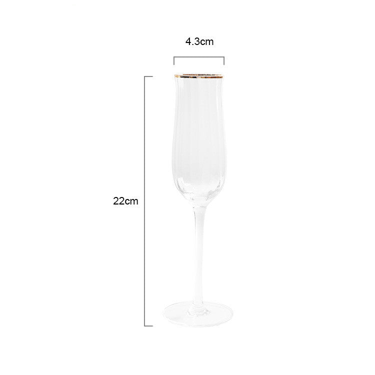 Tulip Ribbed Crystal Cocktail and Juice Glass Set