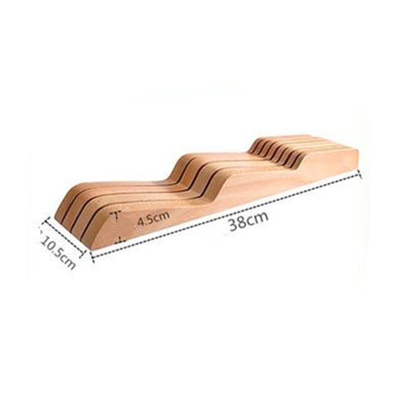 Horizontal Wooden Knife Holder Storage Rack