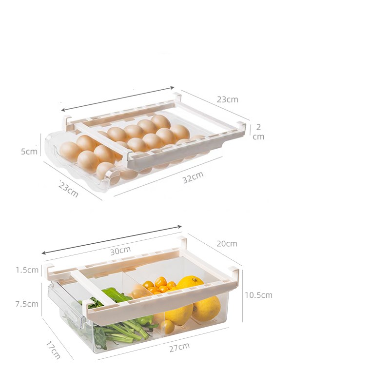 Adjustable Kitchen Refrigerator Pull-Out Storage Rack Organizer