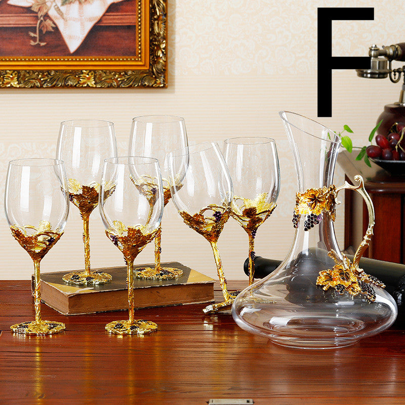 Creative Enamel Color Red Wine Glass