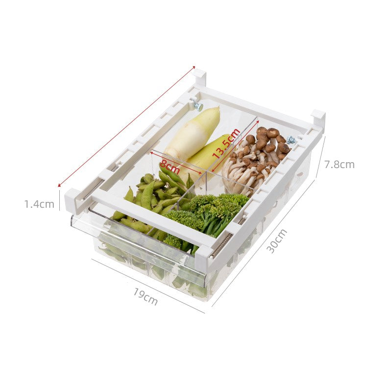 Adjustable Kitchen Refrigerator Pull-Out Storage Rack Organizer