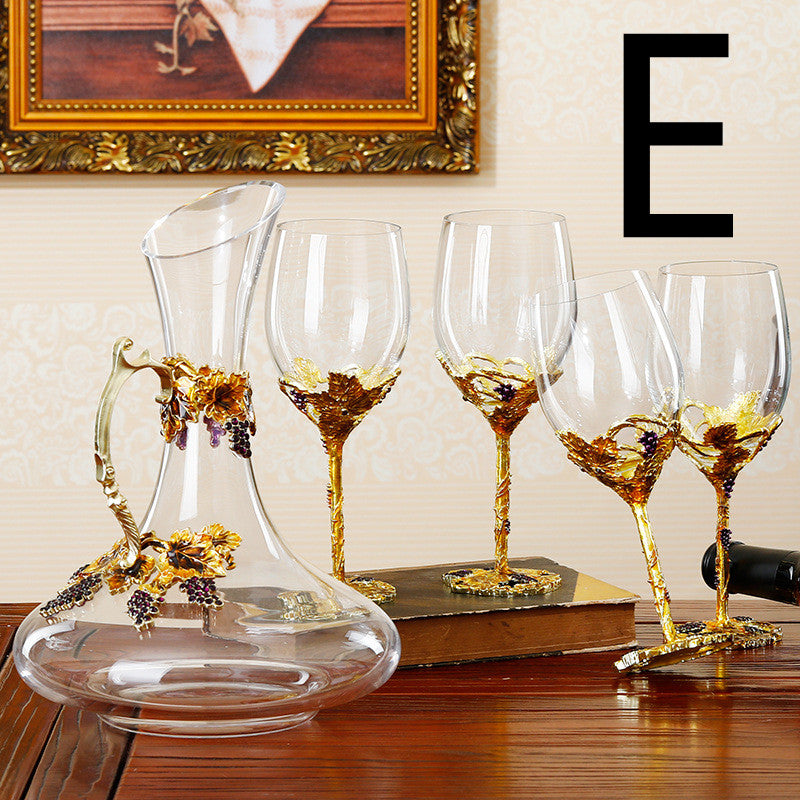 Creative Enamel Color Red Wine Glass