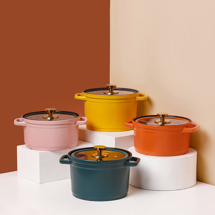 Large-capacity Color Glaze Porridge Chicken Stock Pot
