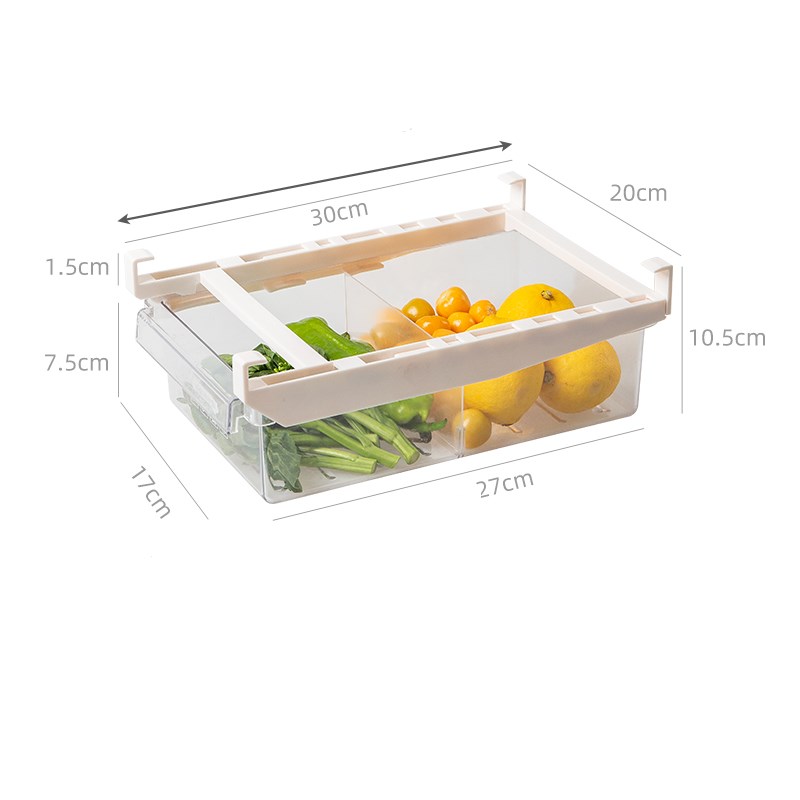 Adjustable Kitchen Refrigerator Pull-Out Storage Rack Organizer