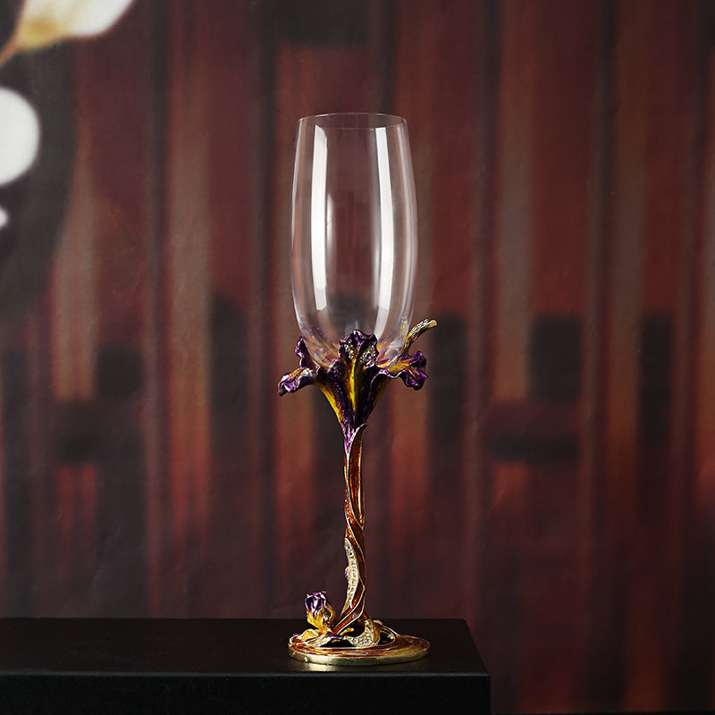 Creative Enamel Color Red Wine Glass