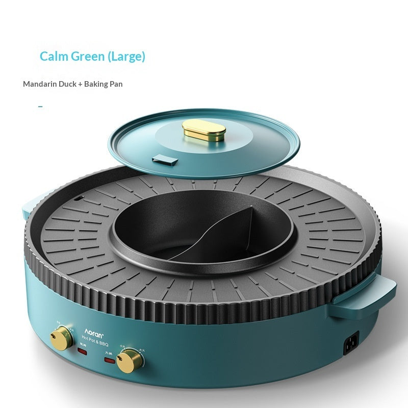 Multi-functional Hot Pot And Grill Combo Electric Barbecue Grill