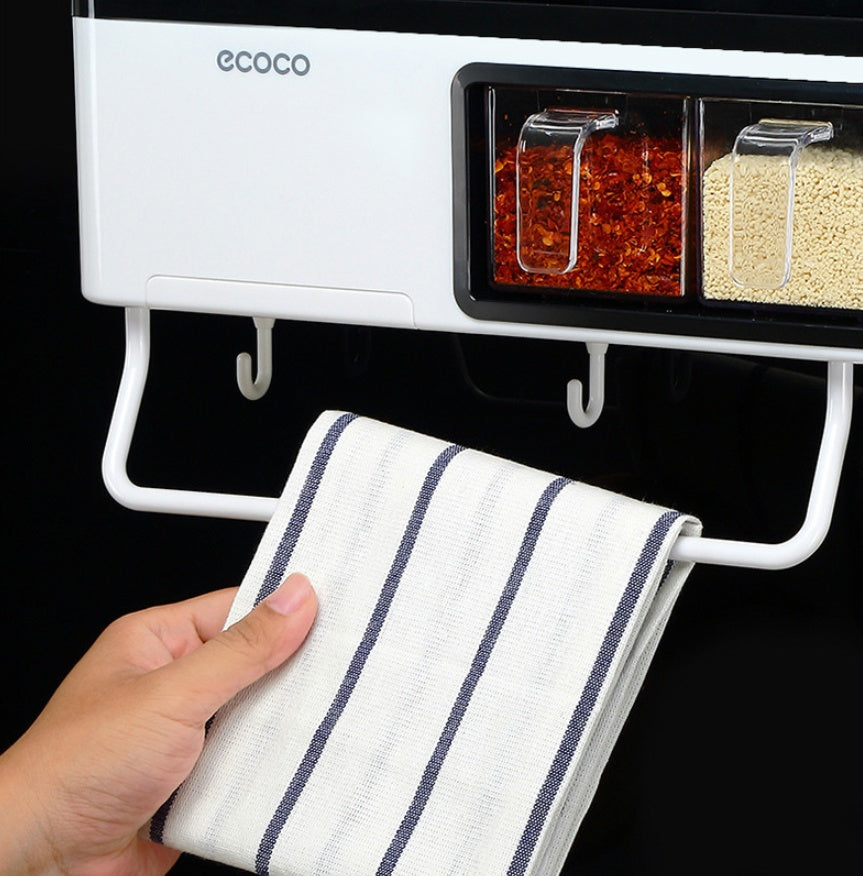 Multi-Function Wall-Mounted Kitchen Storage Box Organizer