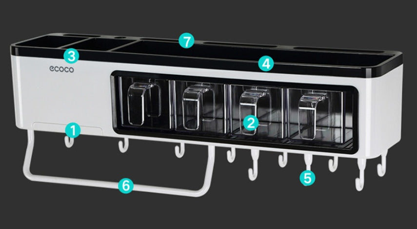 Multi-Function Wall-Mounted Kitchen Storage Box Organizer