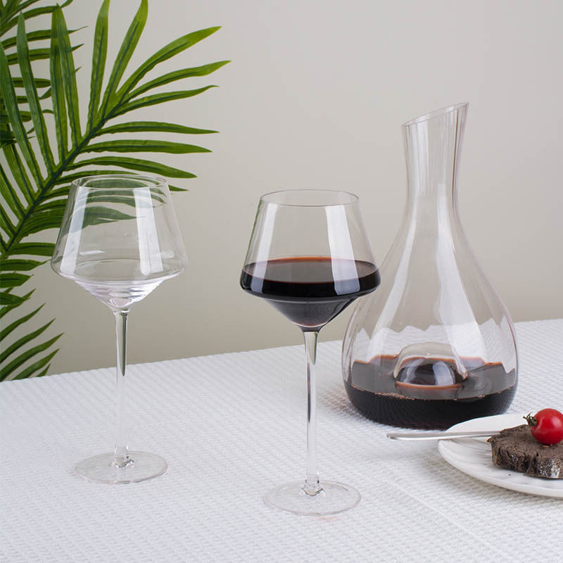 Creative Golden Trim Burgundy Wine Glass