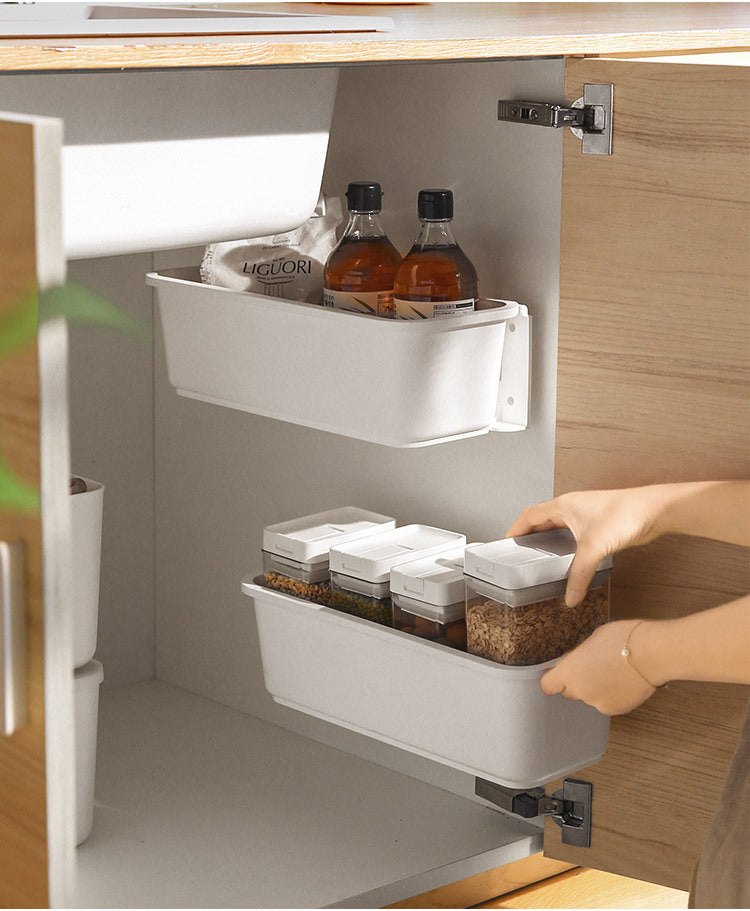 Under-Sink Kitchen and Bathroom Wall-Mounted Storage Rack