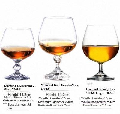 Elegant Red Wine Crystal Brandy Glass Whiskey Glass