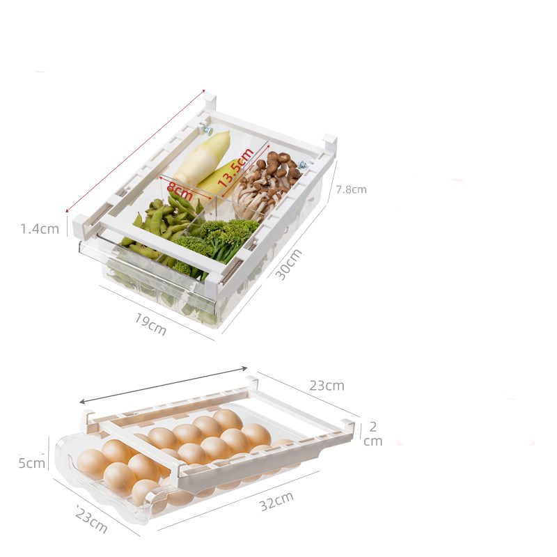 Adjustable Kitchen Refrigerator Pull-Out Storage Rack Organizer