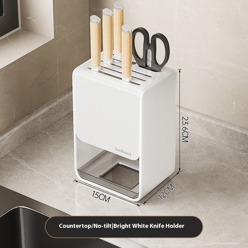 Gun Gray Kitchen Knife Holder Storage Rack