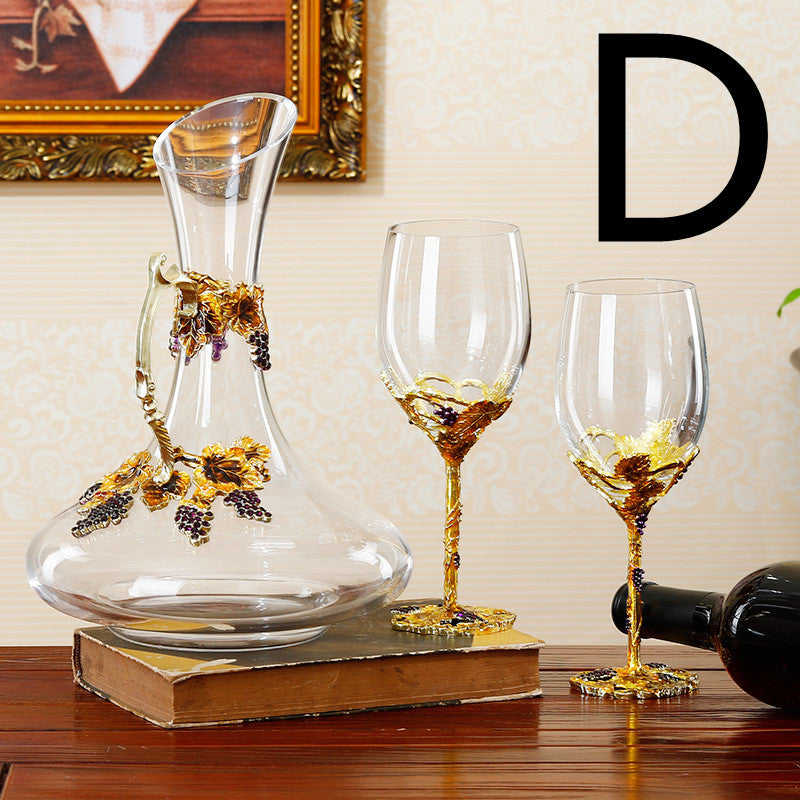 Creative Enamel Color Red Wine Glass