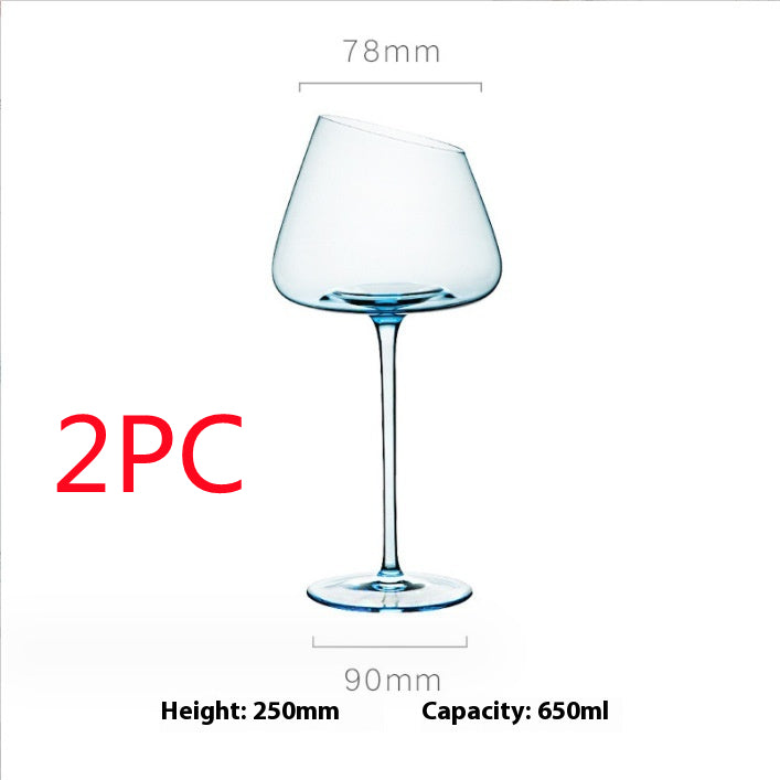 Klein Blue Crystal Glass Goblet Red Grape Wine Glass