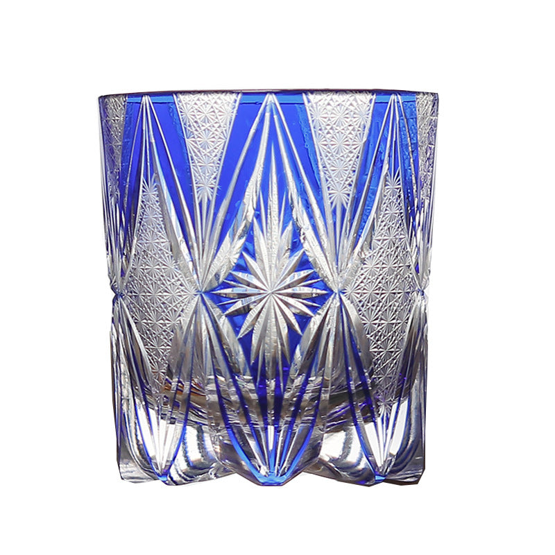 Hand Carved Whiskey Crystal Glass Wine Glass
