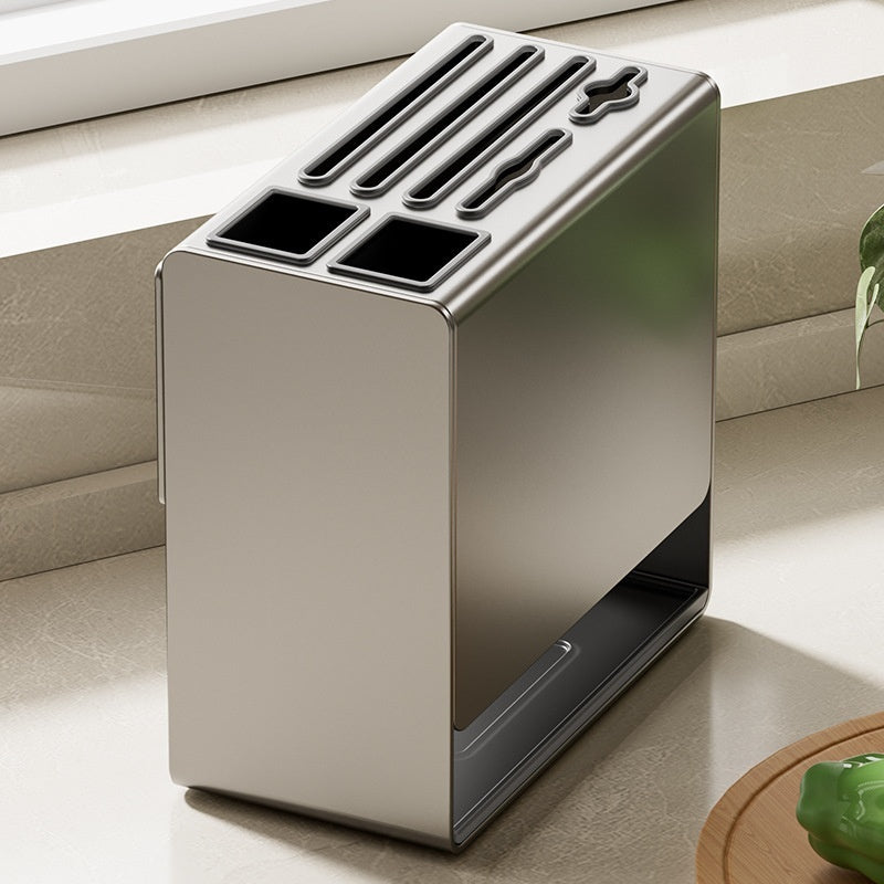 Gun Gray Kitchen Knife Holder Storage Rack