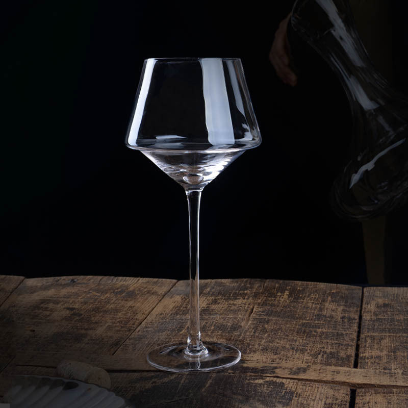 Creative Golden Trim Burgundy Wine Glass