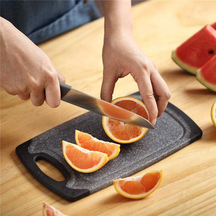 Three-Piece Hangable Imitation Marble Plastic Cutting Board Set